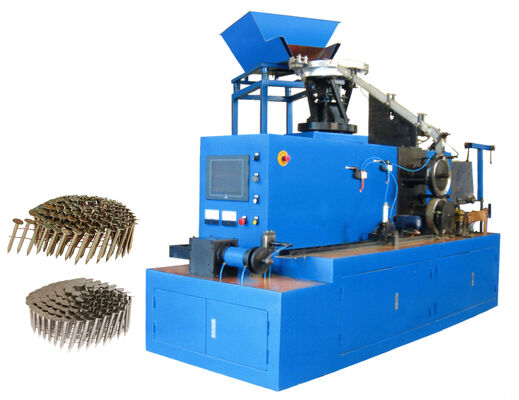 কার্যকর পেরেক উত্পাদনের জন্য 1.5KW পাওয়ার এবং পিএলসি নিয়ন্ত্রণ সহ সম্পূর্ণ স্বয়ংক্রিয় কয়েল পেরেক কোলেটার মেশিন