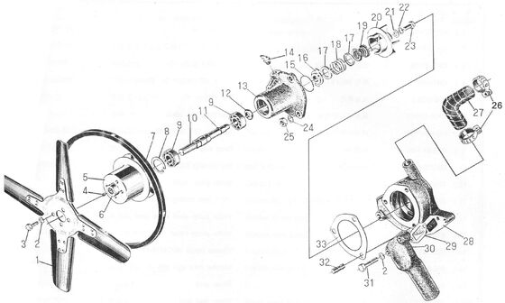 495এজি ডিজেল ইঞ্জিন যন্ত্রাংশ - জল পাম্প অ্যাসেম্বলি - 495A-07000