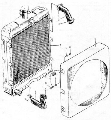 495AG ডিজেল ইঞ্জিনের খুচরা যন্ত্রাংশ - রেডিয়েটার - 495AG-19100